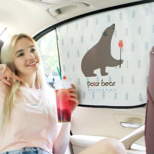 1PC Magnetic Curtain In The Car Window Sunshade Cover Cartoon Universal Side Window Sunshade UV Protection for Kid Baby Children