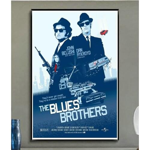 W310 Blues Brothers Movie Trend Beautiful Fashion Silk Fabric Wall Poster Art Decor Sticker Bright