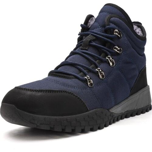 Mens Outdoor Hiking Boots With Fur Warm Winter Snow Boots Climbing Hiking Shoes Mountain Sport Boots Hunting Mens Sneakers