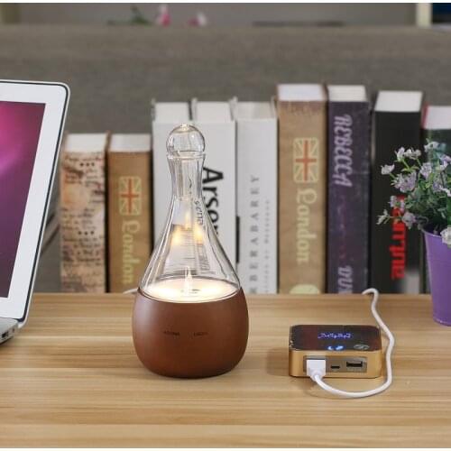 Bowling Jade Vase Aromatherapy Essential Oil Nebulizing Diffuser Nebulizer Air Humidifier Aroma for Yoga Home Use Holiday Gift