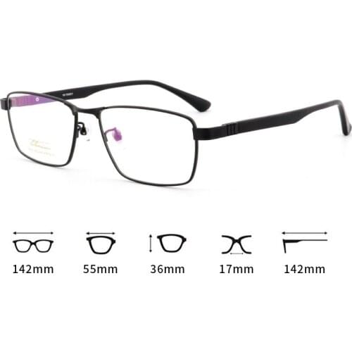 Mens eyeglasses frame pure titanium RXable prescription glasses myopia male Titan 10154 10155