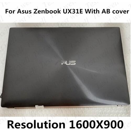 Original 13.3-inch For Asus ZenBook UX31E Assembly Upper Half Set LCD Screen HW13HDP101 LCD 1600X900 eDP With AB cover