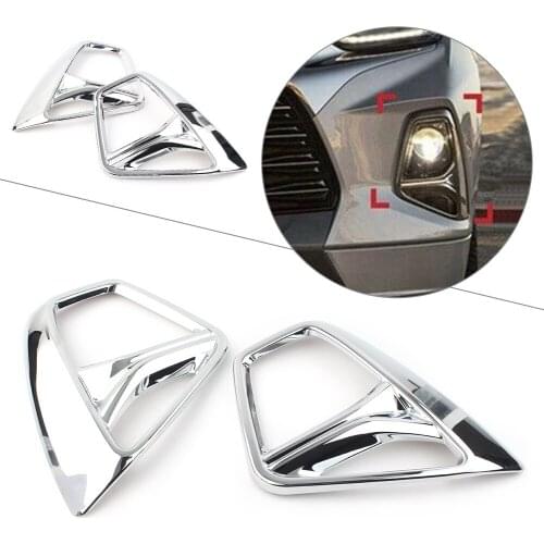 Car Front Fog Light Frame Lampshade ABS Plastic Decoration Trim For Chevy 2019 2020 Chevrolet Blazer