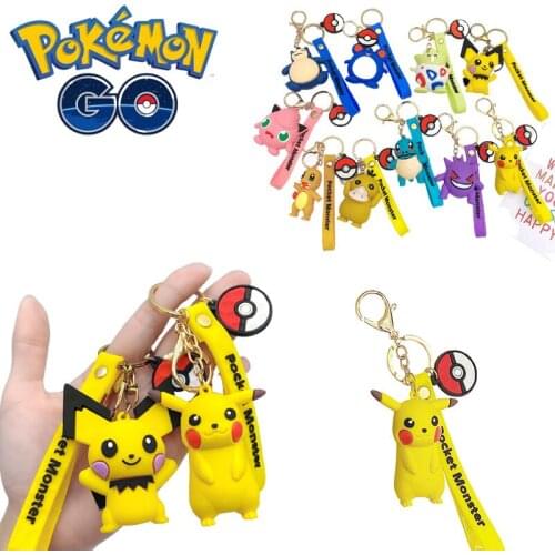 Pokemon Pokemon Pikachu Anime Keychain Car Bag Pendant Cartoon Cute Doll Car Key Chain Bag Pendant Gifts for Men and Women 2021