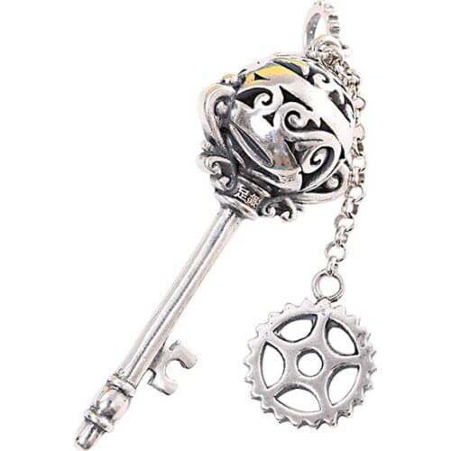 Hollow 925 Sterling Silver Key Shaped Pendant for Men Women,Free Shipping