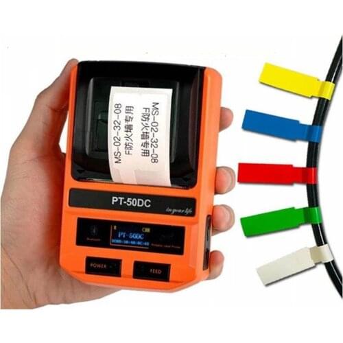 Label Printer PT-50DC Full Automatic Bluetooth Machine Wireless Thermal Receipt Label Printer MINI Mobile Portable Printer