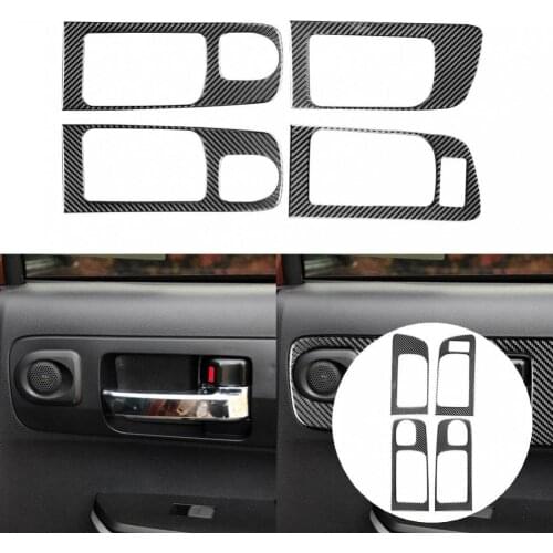 Sturdy 4Pcs Light Car Inner Door Handle Frame Trim Sticker Lightweight Panel Decor Sticker Heat-resistant