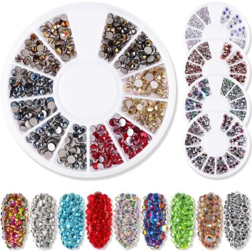 Mixed Color Nail Stone AB Color Rhinestone Irregular Beads Manicure Nail Art Decorations Crystals In Wheel 3D Nail Accessories