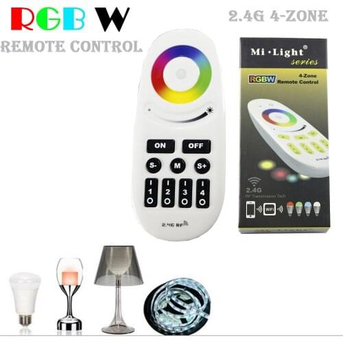 RGBW Wireless 2.4G 4-Zone Touchtone remote control for Bulb led strip,RF Wifi dimmable Controller rgb controller for milight