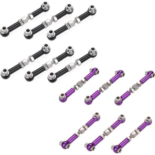 6Pcs 47Mm Aluminum Alloy Servo Link Rod For HSP Redcat ZD Racing Hpi LRP Wltoys 1/12 And 1/10 Drift Car Truck