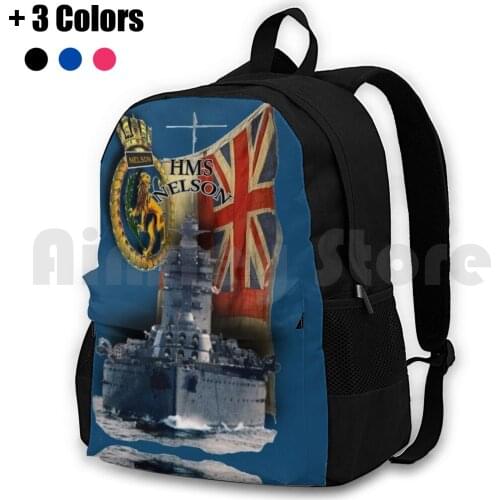 " Hms Nelson " Outdoor Hiking Backpack Waterproof Camping Travel Idea Ships Warships Royal Navy Great Britain England Online