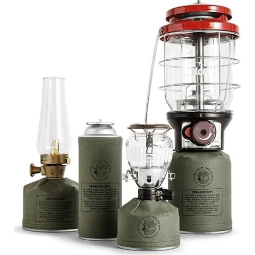 Outdoor Camping Waxed Canvas G2 G3 G5 Gas Tank Fuel Cylinder Canister Protective Cover Glamping Gear