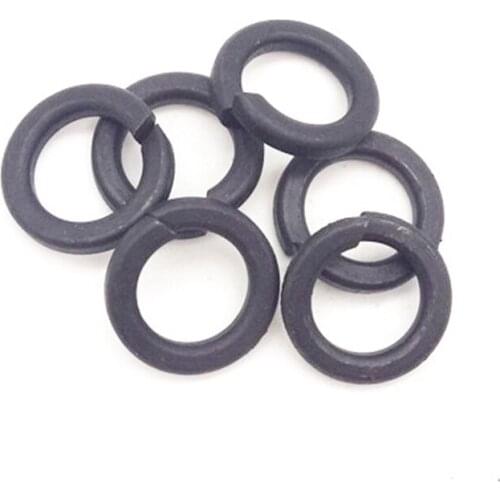 100Pcs DIN127 M2 M2.5 M3 M4 M5 M6 M8 Carbon Steel Shells Pad Black Spring Lock Washer Car Elastic Gasket GB93