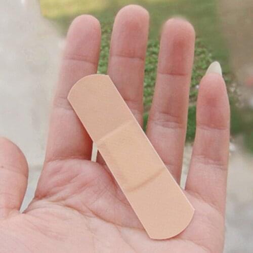 100Pcs/lot Waterproof Adhesive Plaster Wound Hemostasis Band-Aids Breathable Cushion Sticker Band First Aid Bandage