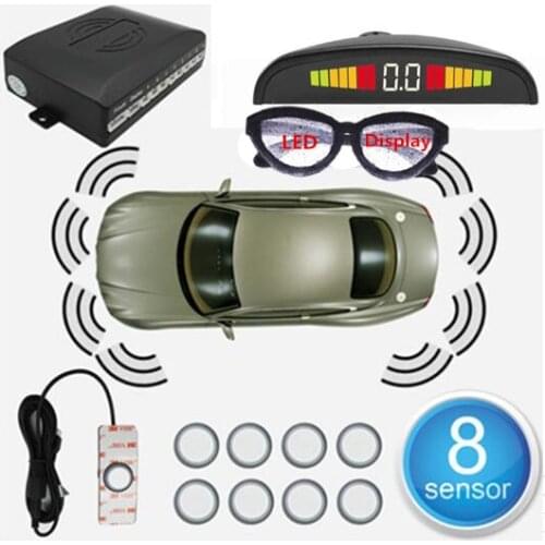 Car detector 8 sensor OEM de estacionamento parktronic sensor parking 8 radar system silver black white sensor flat original