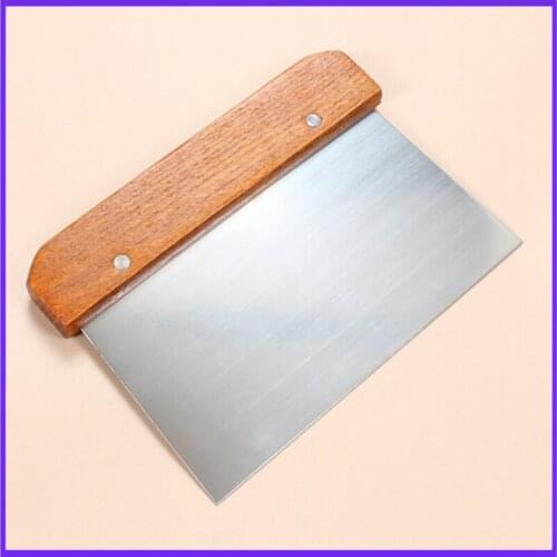 Wooden handle Stainless Steel Pastry Chopper Baking Pasta Spatula Pastry Dough Scraper Pastry Tools Cake Decorating Tools