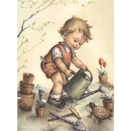 DIY 5D Diamond Painting Portrait Diamond Embroidery Cross Stitch Boy And Girl Rhinestones Mosaic Handicraft