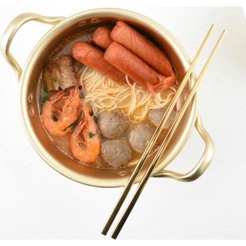 Korean Aluminum Kitchen Cookware Pot With Lid Cooking Small Canteen Quick Heating Milk Egg Soup