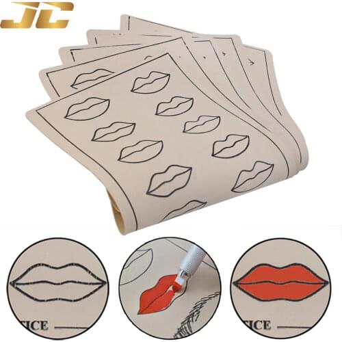 Tattoo Practice Skin 5/10pcs 20x15cm Fake Practice Skin For Tattoo Lip Permanent Makeup Practice Skin Tattoo Accessories