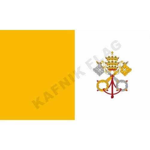 KAFNIK,Custom Vatican Flag 14*21cm/60*90cm/150X90cm (3x5FT) /192*288cm double sided High Quality Banner for home decoration