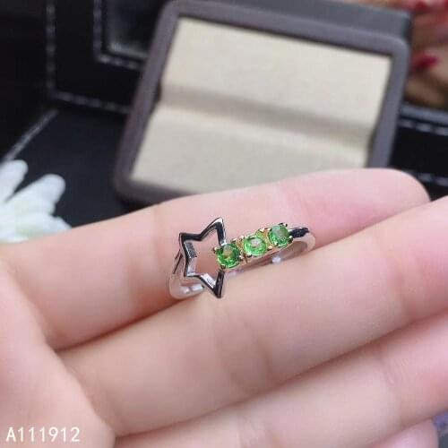 KJJEAXCMY fine jewelry natural Tsavorite 925 sterling silver new women ring support test noble