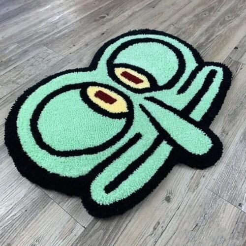 56x72cm Squidward Cartoon Bathroom Doormat Entrance Rug Carpet For Children Living Room Door Floor Bath Mat Foot Pad Home Decor