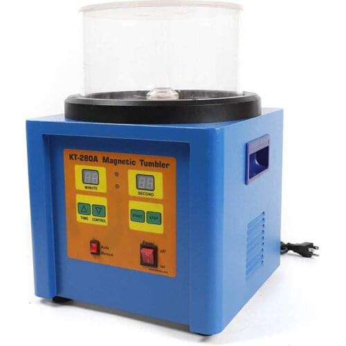 Magnetic Polishing Machine KT-280A Table Jewelry Tumbler Automatic Reversing Deburring Polishing Equipment