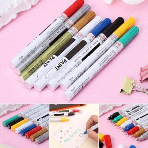 Universal 0.7mm Extra Fine Point Permanent Paint Metallic Marker Pen DIY Art
