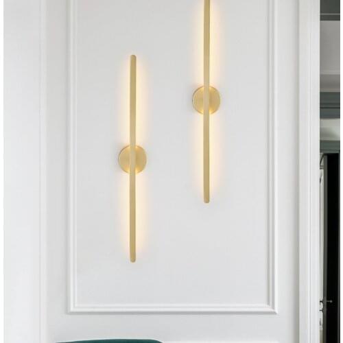 Minimalist Strip Wall Lamp Living Room Nordic Modern Stairs Corridor Wall Light Aluminum Bedroom Freely Rotate 300 degrees