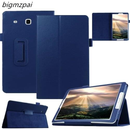 Fashion Top Quality PU Leather Leather Stand for Samsung Galaxy Tab E 9.6 T560 T561 Tablet Case Cover Protective case + film+pen