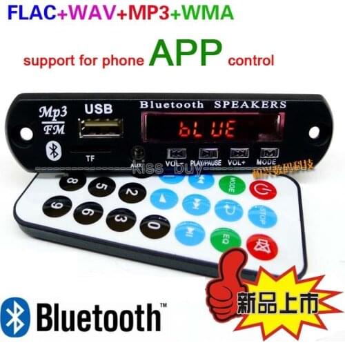 Bluetooth 4.0 Module MP3 Decoding Board digita lLED 12V APE FLAC WAV DAE Decoder MP3 Player AUX FM Radio Phone app control