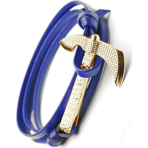 Golden-Color Axe Bracelets Men Charm Elastic Rope Chain Paracord Viking-Bracelet Male Wrap Metal Sport Hatchet Metal Hook