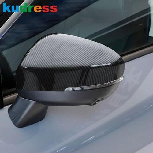 For Nissan Rogue X-trail 2021 2022 Carbon Fiber Door Rearview Mirror Cover Trim Side Wing Mirrors Frame Covers Car Styling 2pcs