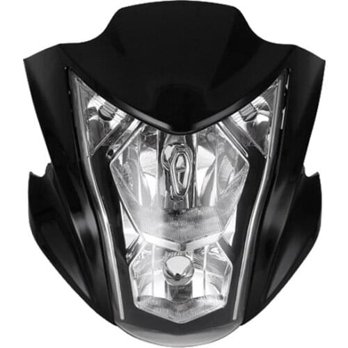 Motorcycle Headlight embly Head Light Lamp Dirt Bike Fairing Mask Black for Kawasaki ER-6N 2012 13 14 15 2016