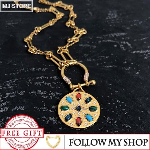 July The New S925 Sterling Silver Adjustable Zircon Disc Necklace Ins Fashion High-end Luxury Brand Monaco Jewelry Woman Gift