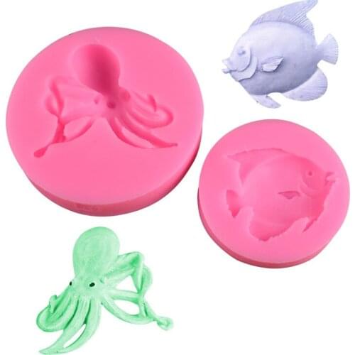 Octopus Sugar Cake Silicone Mold Handmade Chocolate Crafts Gadgets Dessert Decorative Molds DIY Pastry Baking Tools candy mold