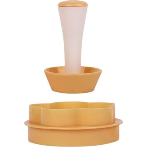 Plastic Pastry Stamper Tart Shell Mold Cutter Flower Round Dough Cookie Muffin