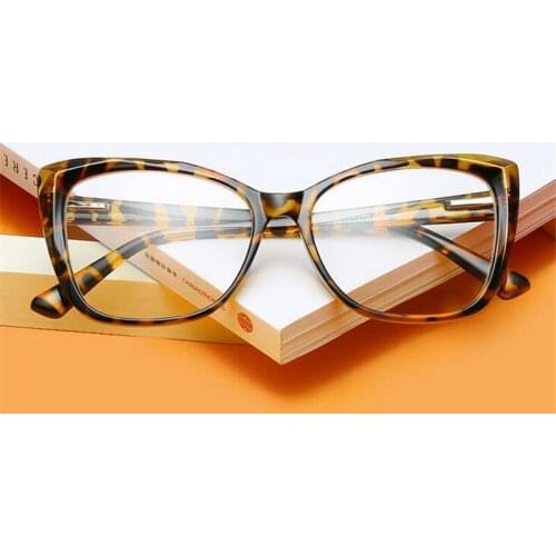 Power 0 +1.0 +1.5 To +4.0 Cat Ear Presbyopic Spectacles Women Fashion Leopard Frame Elderly Glasses Magnifier Eyeglasses Men