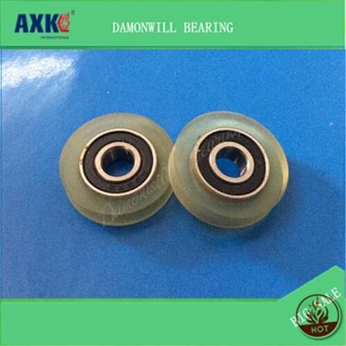 Rubber wheel 6*22*6MM PU 696ZZ rubberized bearing wheel nylon guide wheel positioning pulley roller 6X22X6MM Drawer 4PCS