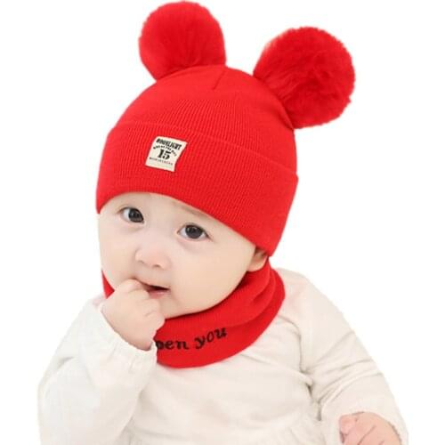 2 Pcs/set Cute Baby Hat For Girls Vintage Kids Adjustable Toddler Girl Hat Kid Hair Accessories Autumn Winter Baby Beanies Cap