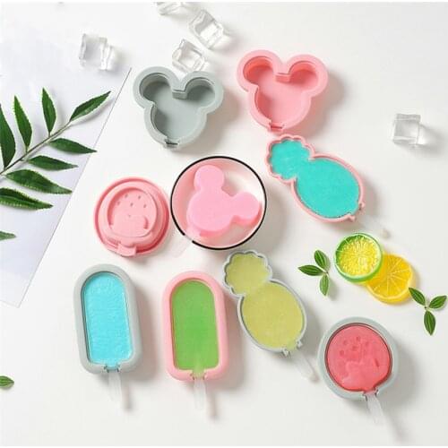 Silicone ice cream mould Popsicle Mold Ice Mold With Cover Bar Homemade DIY Ice Cream Mold Moldes kitchen Home made