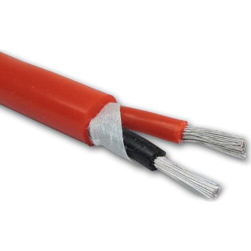 Silicone Wire 2 cores 1.5 2.5 4 6 Squares Oil Folding resistance Corrosion Protection 2pin 200 degrees Soft Tinned Copper Cable