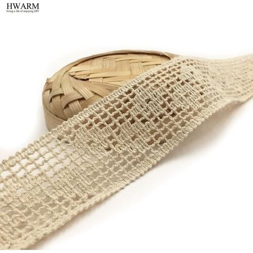 Special Offer 100yard Beige white cotton lace accessories 4cm wide full cotton bilateral lace fabric trim hollow headdress lace
