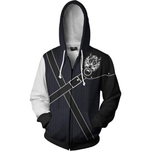Final Fantasy XV Noctis Lucis Hoodie 3D Printed Zipper Up Hooded Adult Men Women Casual Sweatshirt Hoody Hoodies Jacket