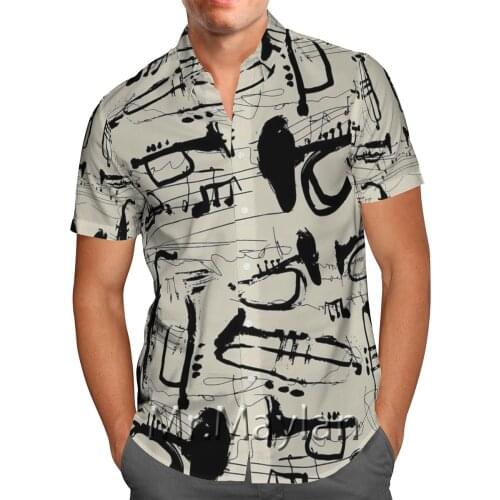 Vintage Gothic 3D Printed Summer Hawaii Beach Shirt Short-Sleeved Shirt Personality Streetwear Oversized 5XL Camisas Masculina