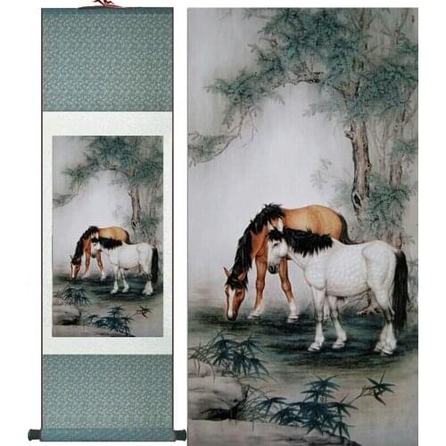 Top quality Horse art painting traditional Chinese Art Painting Home Office Decoration Chinese painting horse picture
