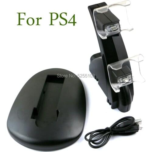 Controller Charger Dock LED Dual USB PS4 Charging Stand Station Cradle for Sony Playstation 4 PS4 / PS4 Pro /PS4 Slim Controller