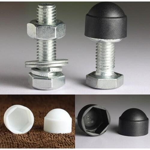 10Pcs Dome Screw Protection Cap Covers Exposed Hexagon Plastic Nut Bolt M4 M5 M6 M8 M10 M12 For Car Motorcycle Tools Maintenance
