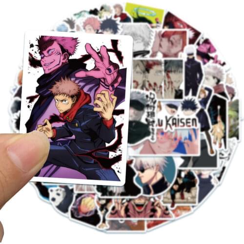 10/50/100PCS Japan Anime Jujutsu Kaisen Sticker Cartoon Decoration Case Water Laptop Skateboard Waterproof Account Trolley Cup