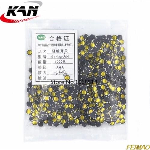 1000pcs/lot touch switch 4*4*0.8mm 4 PIN Metal Tactile 12V 0.5A Micro SMT Push Button Switch High-Quality